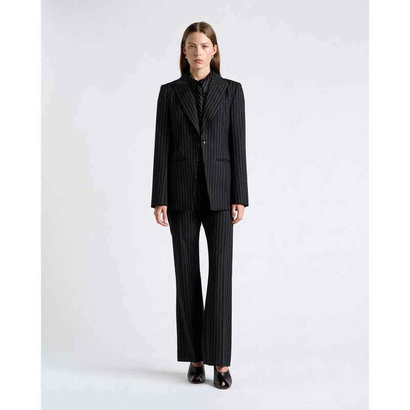 Cue Pinstripe Hourglass Blazer image number 3